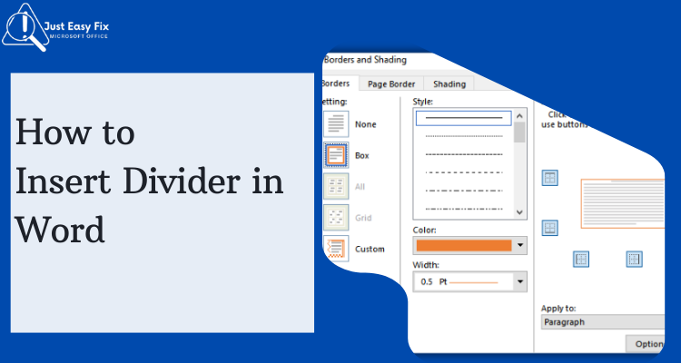 How to 
Insert Divider in Word