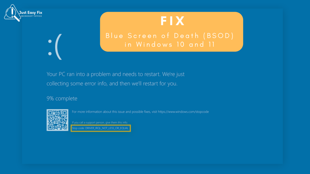 Blue Screen of Death (BSOD) in Windows 10 and 11