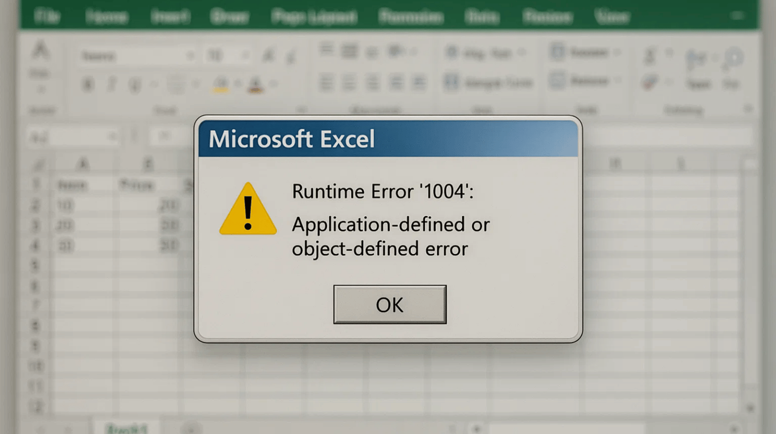 microsoft excel 1004